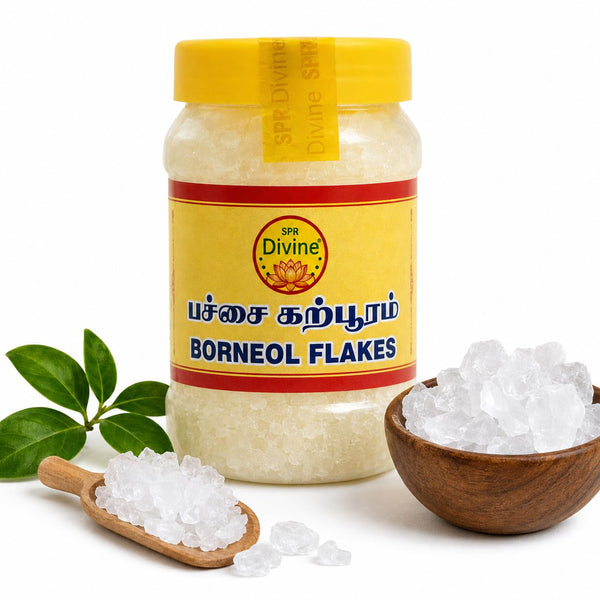 SPR Divine - BHIMSENI Camphor/PACCHAI KARPOORAM - 100 G |100% Pure | for Puja, Aromatherapy & Air Freshener | Sweet Fragrance