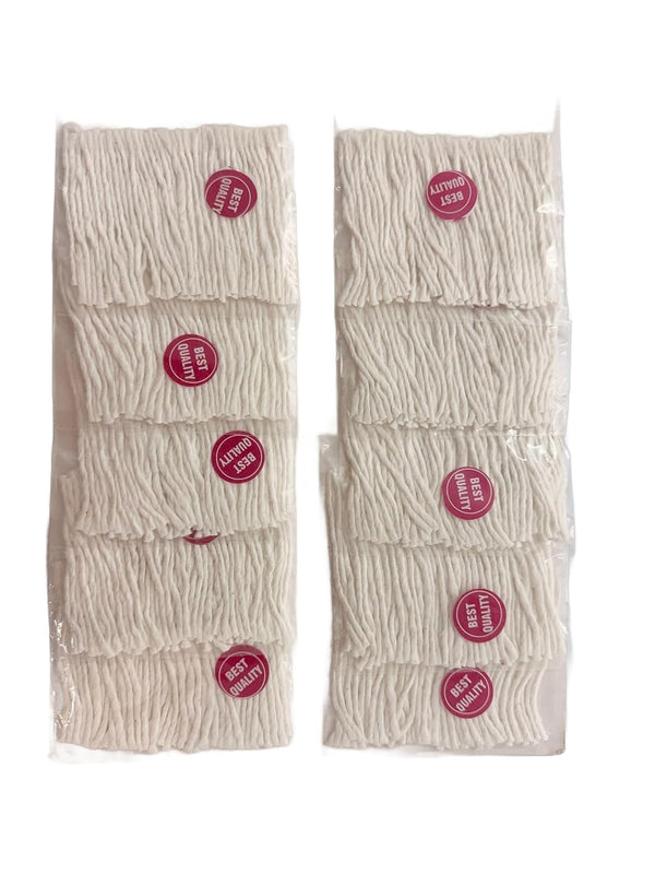 SPR Divine - Cotton White Small Wick - Pack of 10 Pouch | Each Pouch Contain 50 Cotton Wick | Used for Lightning Diya for Daily PUJA