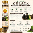 SPR Divine - Z Black Fragrance Bambooless Incense Sticks | Premium Z Black Agarbatti for Pooja, Prayer, Meditation & Home Fragrance | 30 Sticks