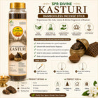 SPR Divine - Kasturi Fragrance Bambooless Incense Sticks | Premium Kasturi Musk Agarbatti for Pooja, Prayer, Meditation & Home | 30 Sticks