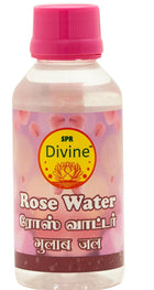 SPR Divine - ROSE WATER 100ML - 100% Pure & Natural Gulab Jal Rose water for Puja Prashad, Rose water for Pooja Purpose skin, Face & Hair Rose Water for Face Toner, Makeup Remover