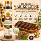 SPR Divine - Marikolothu Fragrance Bambooless Incense Sticks | Premium Marikozhundhu Agarbatti for Pooja, Prayer, Meditation & Home | 30 Sticks