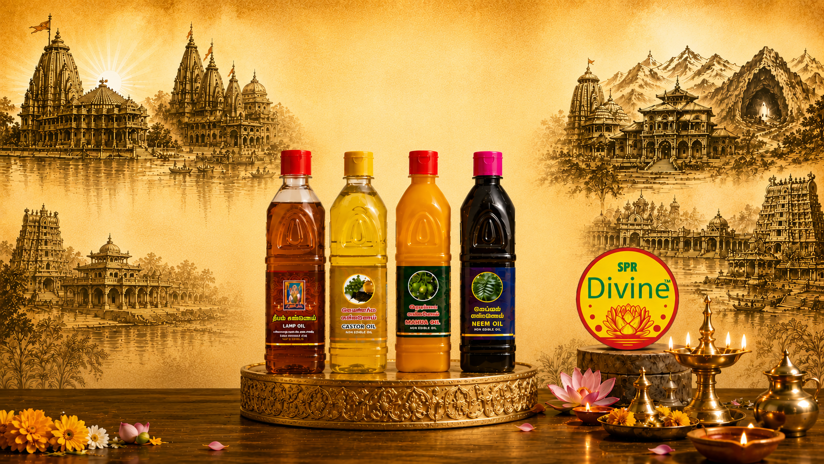 SPR Divine Panchadeepam & Sacred Temple Oils