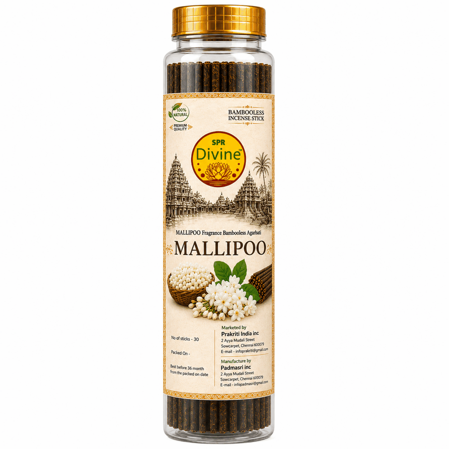 Mallipoo Fragrance Bambooless Incense (30 Sticks)