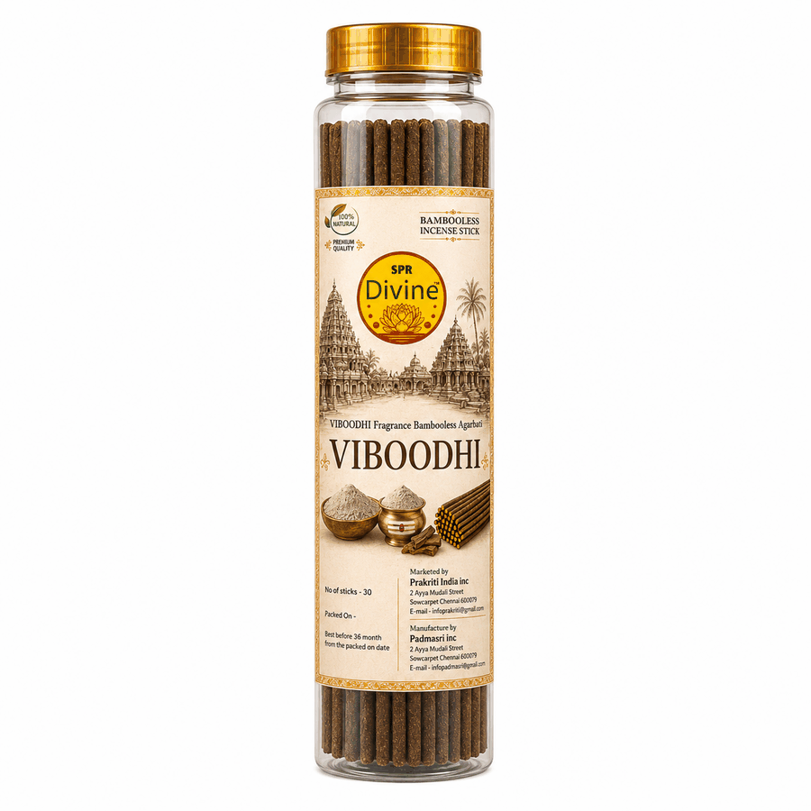 Sacred Vibhuti Temple Fragrance Incense Sticks (30 Sticks)
