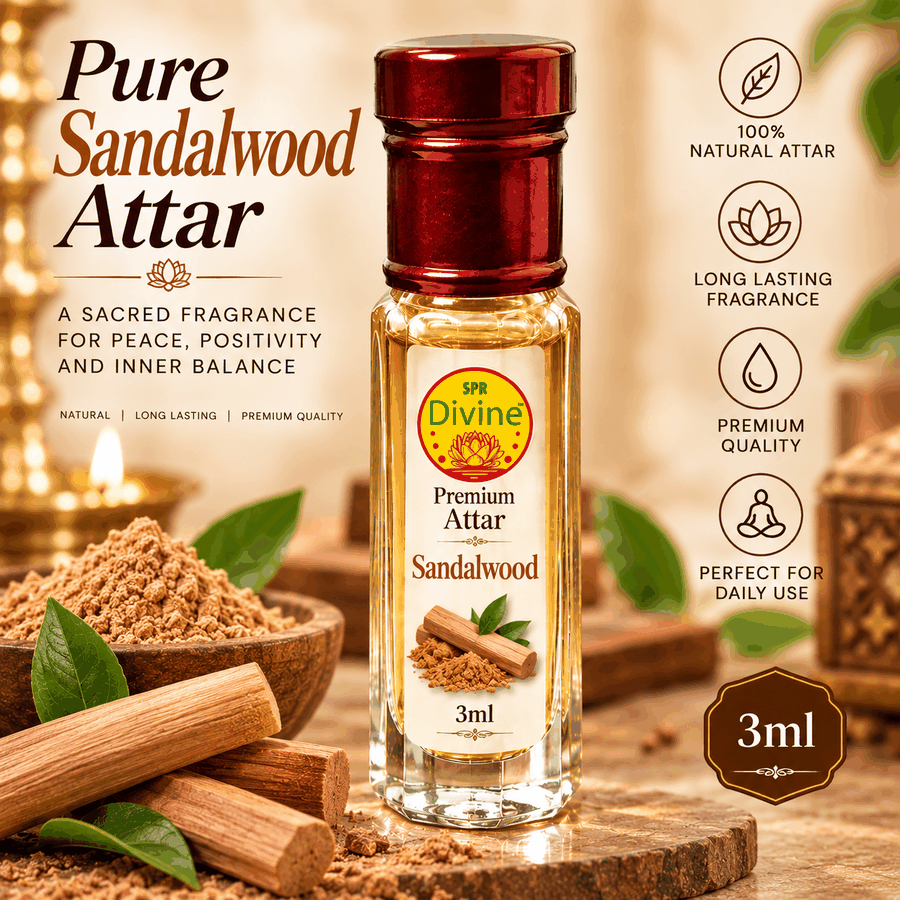 Sacred Sandalwood Concentrated Pure Pooja Attar (10ml) View 2