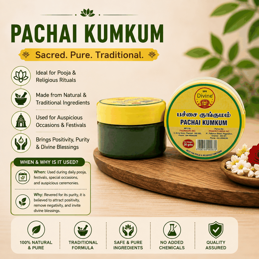Auspicious Pachai (Green) Kumkum for Pooja (100g) View 2
