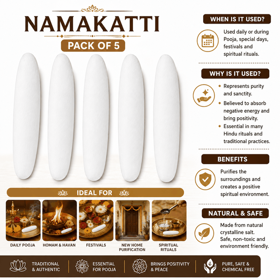 Sacred White Namakatti for Vaishnava Tilak & Pooja