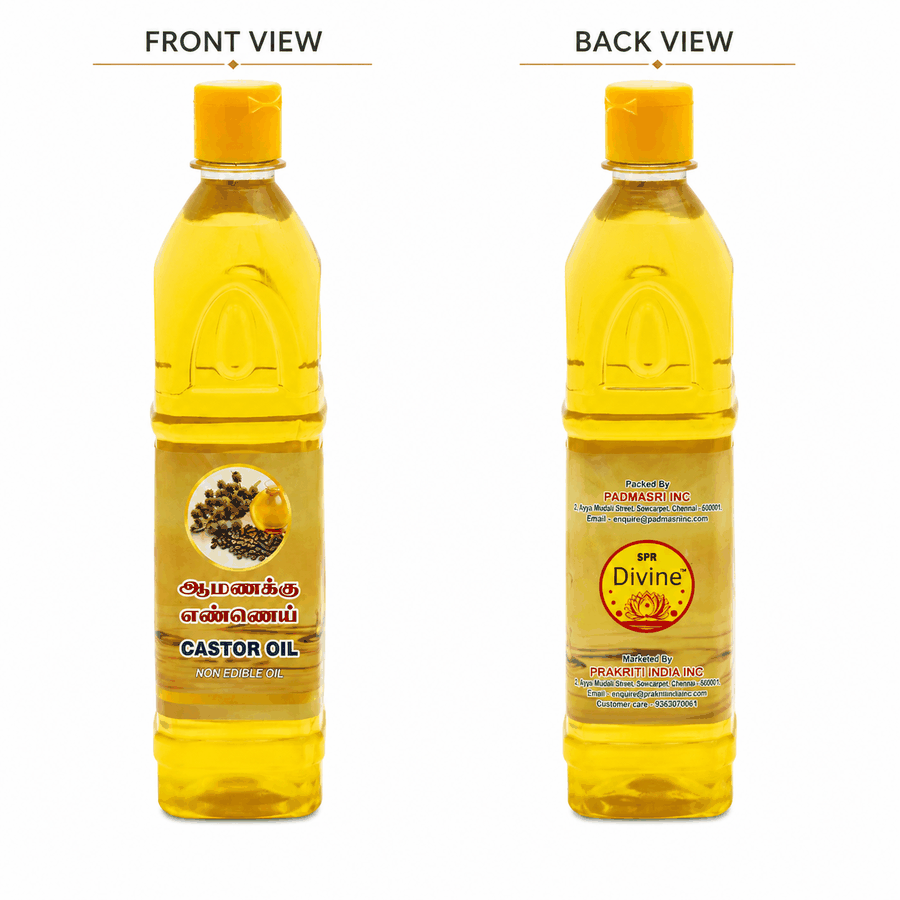 Pure Castor Oil / Aamanakku Deepam Oil (500ml) View 2