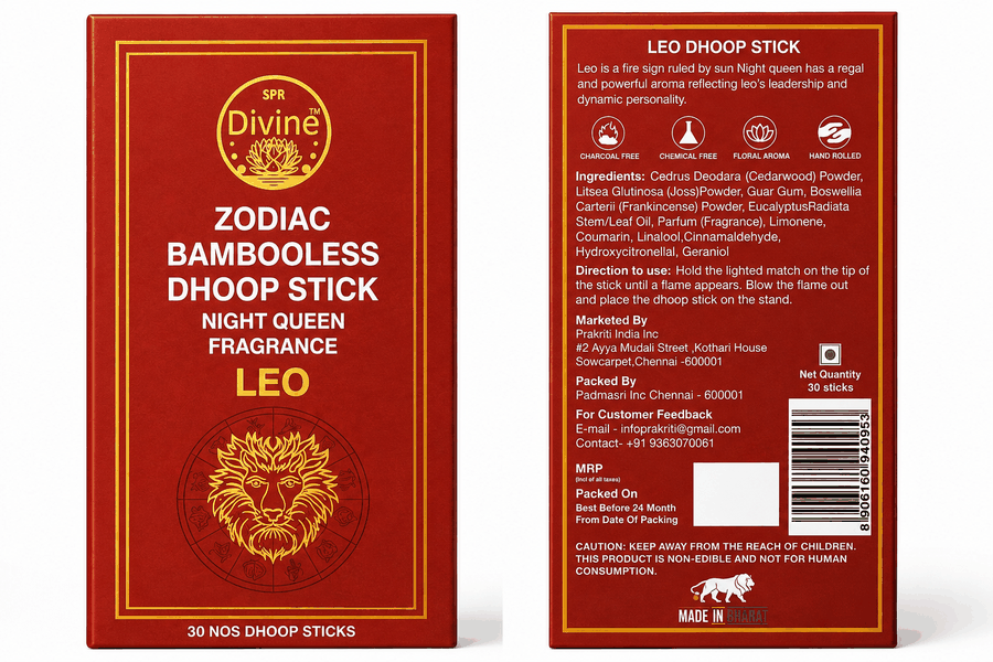 Leo (சிம்மம்) Royal Saffron Dhoop + 3ml Natural Attar