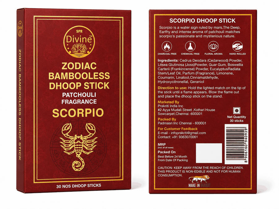 Scorpio (விருச்சிகம்) Musk Dhoop + 3ml Natural Attar